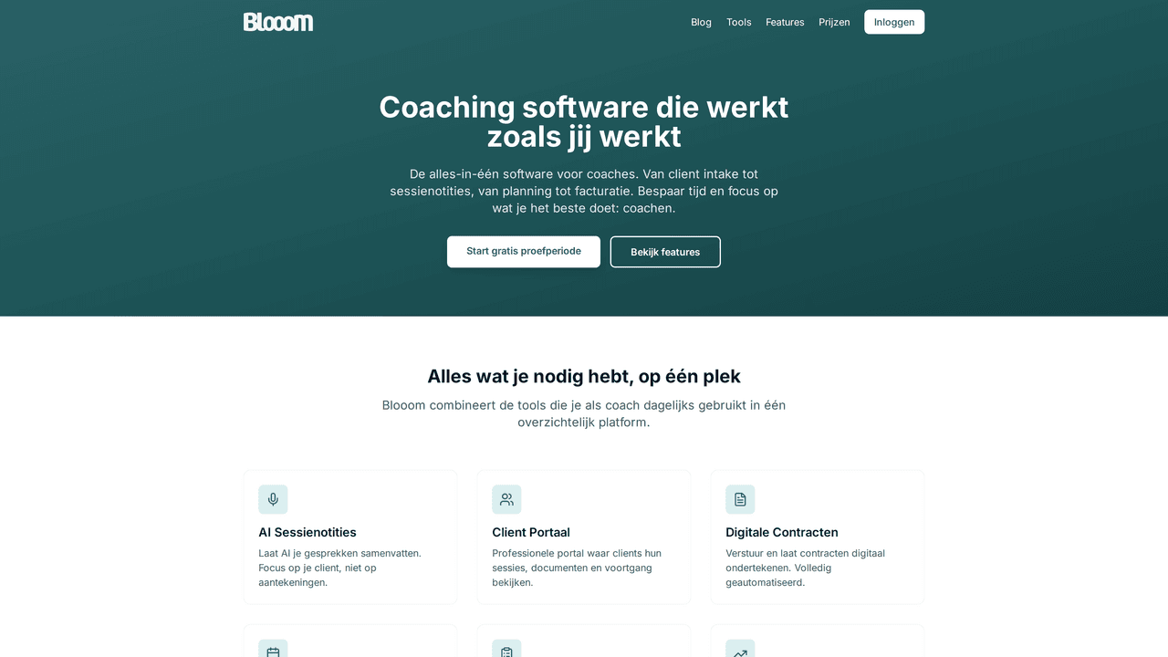 Screenshot van Blooom