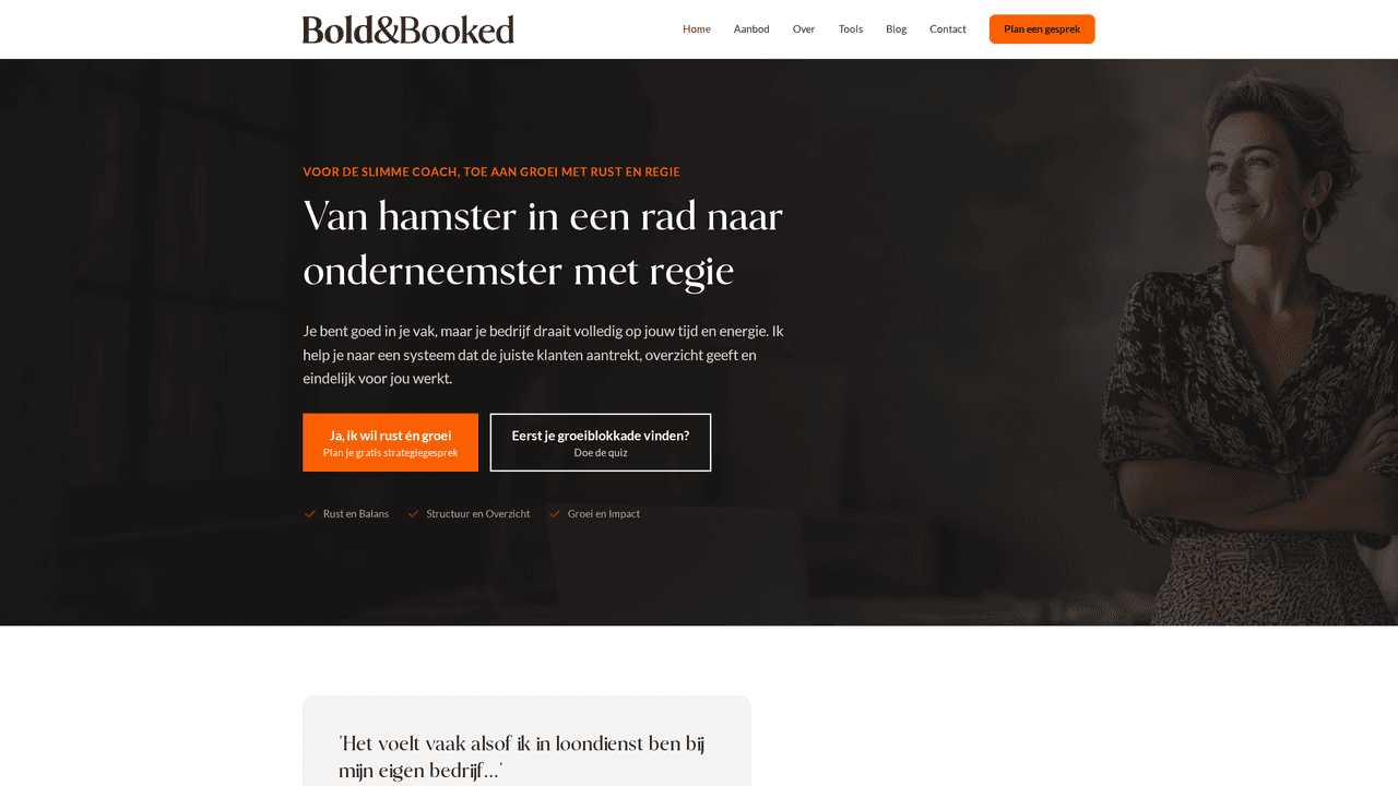 Screenshot van Bold & Booked
